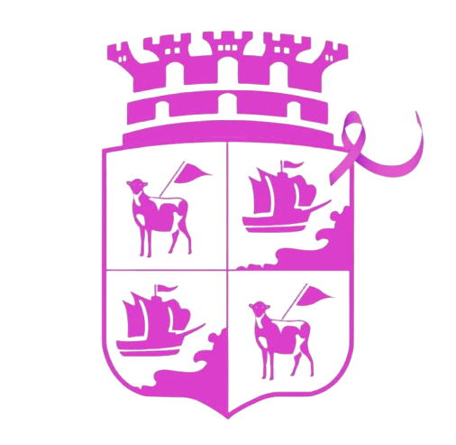 Escudo de Puerto Cortés con lazo rosa